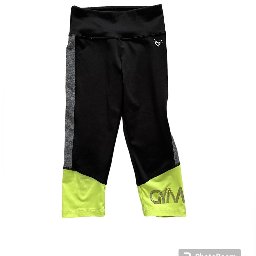Justice Girls Gymnast Leggings Crop Length Size 8